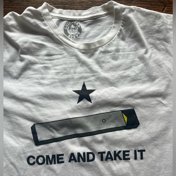 Men's Shithead Steve T-Shirt Black Spell-Out M 2A Compact EDC CC USA Gadsden - Picture 2 of 10